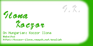 ilona koczor business card